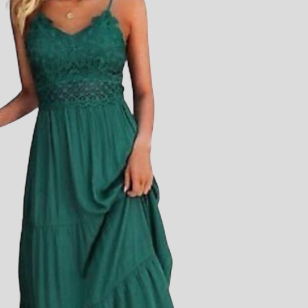 Dokuritu green  maxi dress size medium nwt